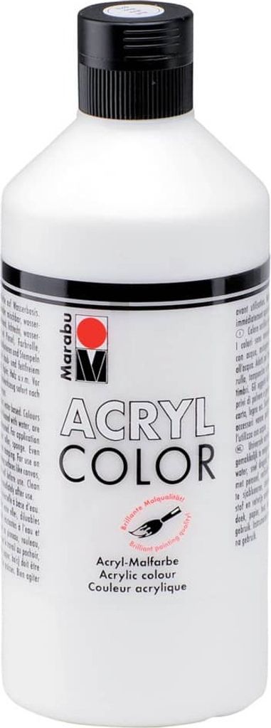 MARABU 12010 075 070 Farba akrylowa, 500ml, biała Zdjęcie produktu
