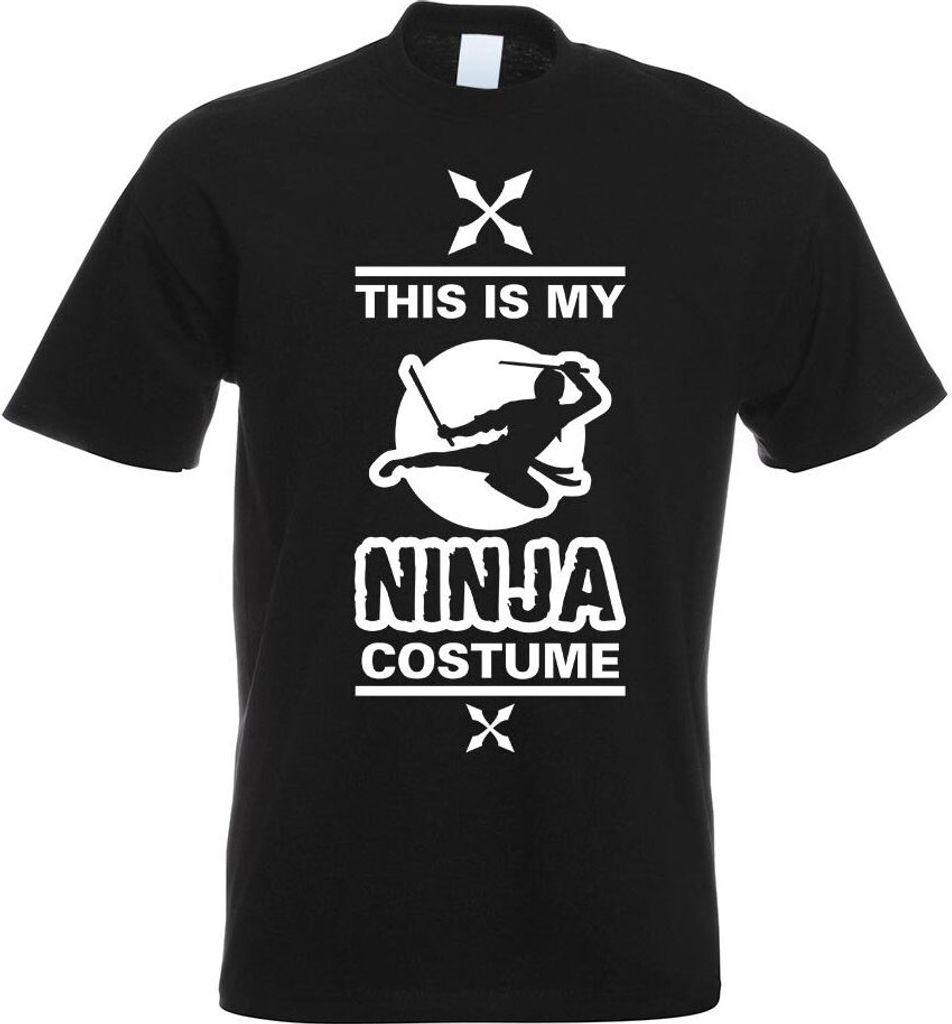 Kiwistar - T-Shirt - schwarz - This is My Ninja Costume Motiv Bedruckt Funshirt Design Print - mit Motiv Bedruckt - Funshirt Design - Sport - Freiz...
