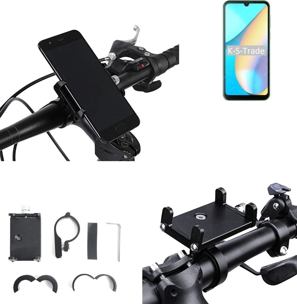 K-S-Trade Handyhalterung für das Fahrrad kompatibel mit Blackview OSCAL C20 Halter Lenkstange Fahrradhalterung Motorrad Bike Mount Befestigung