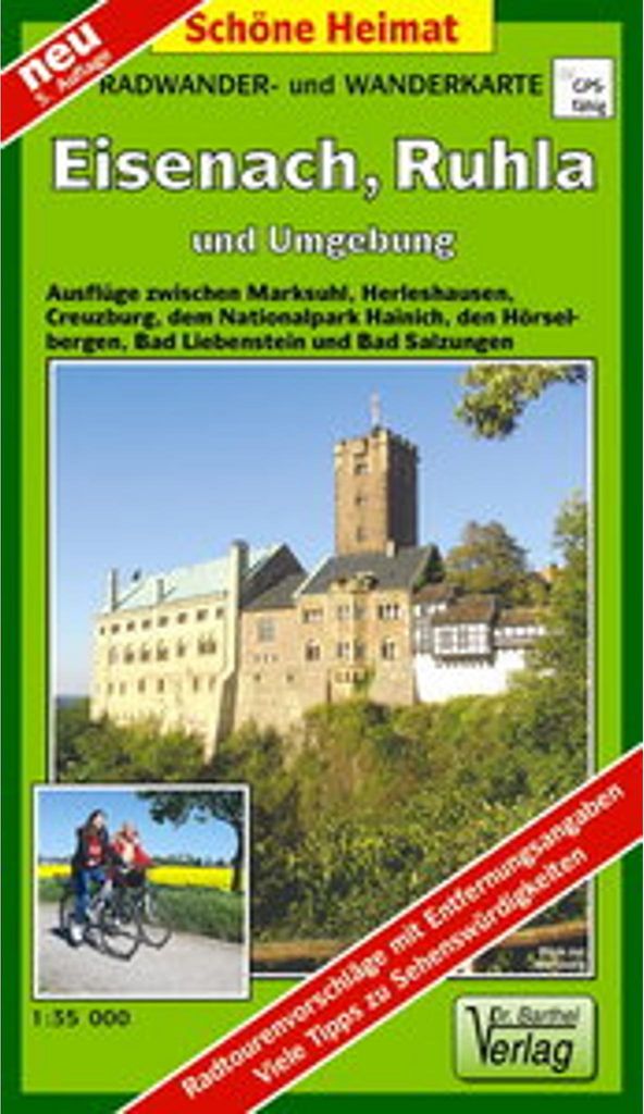 Eisenach, Ruhla e dintorni 1 : 35 000. mappa ciclistica ed Immagine del prodotto 