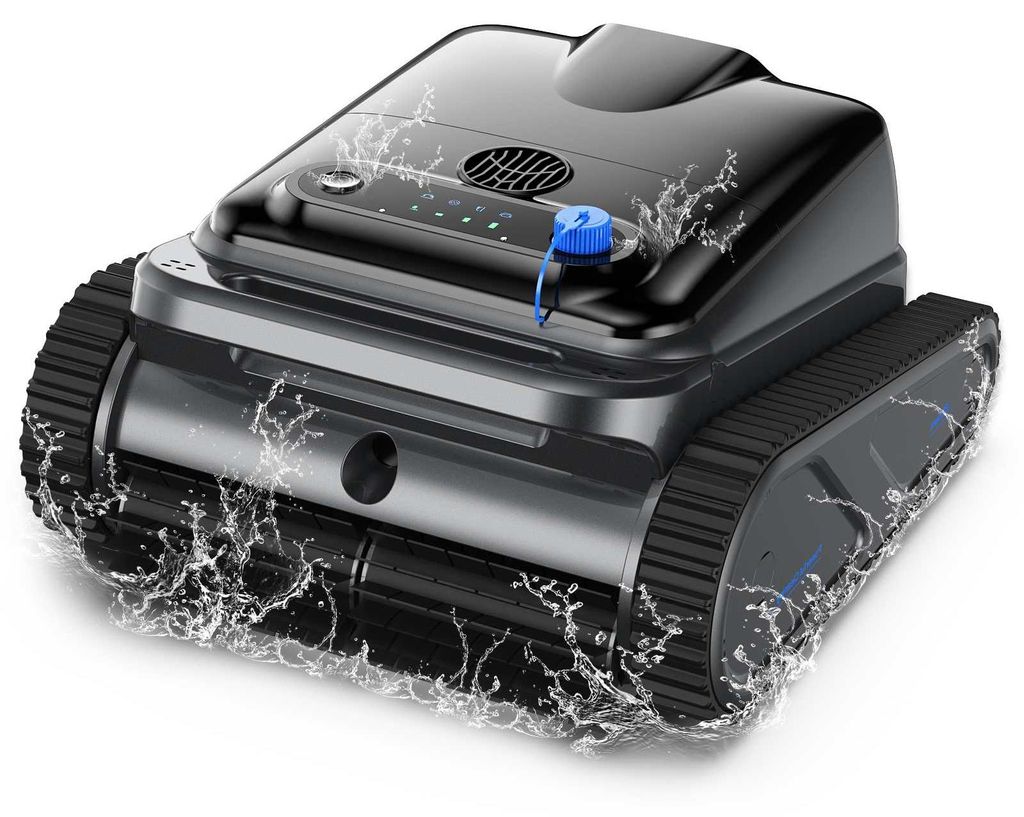 Zimilo Poolroboter kabellos, 3120 GPH Saugleistung, Wand & Wasserlinie, 130 Min Laufzeit, 4 Modi, 4 L Filter, bis 186 m² Reinigungsfläche