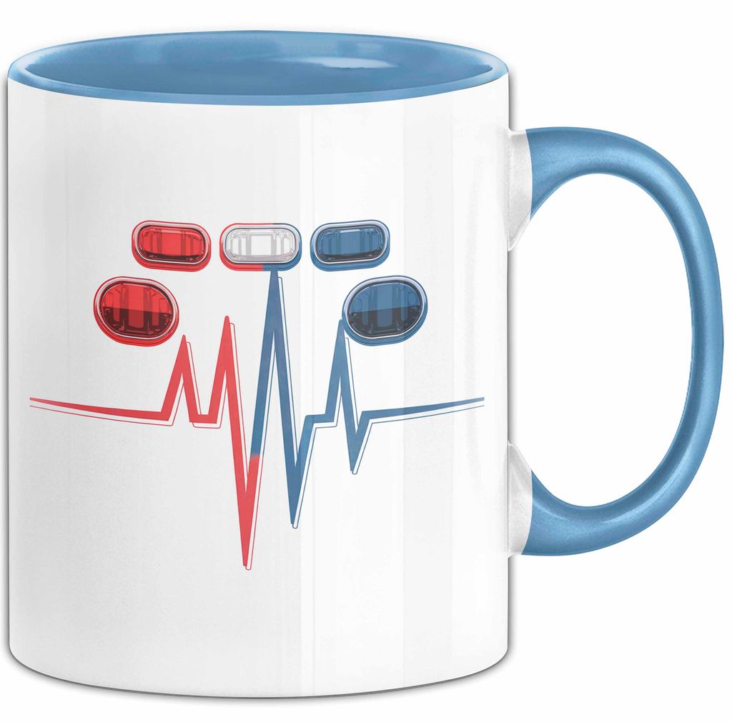 Sanitäter Tasse Geschenkidee Notfallmediziner Geschenkidee Lustig (Blau)