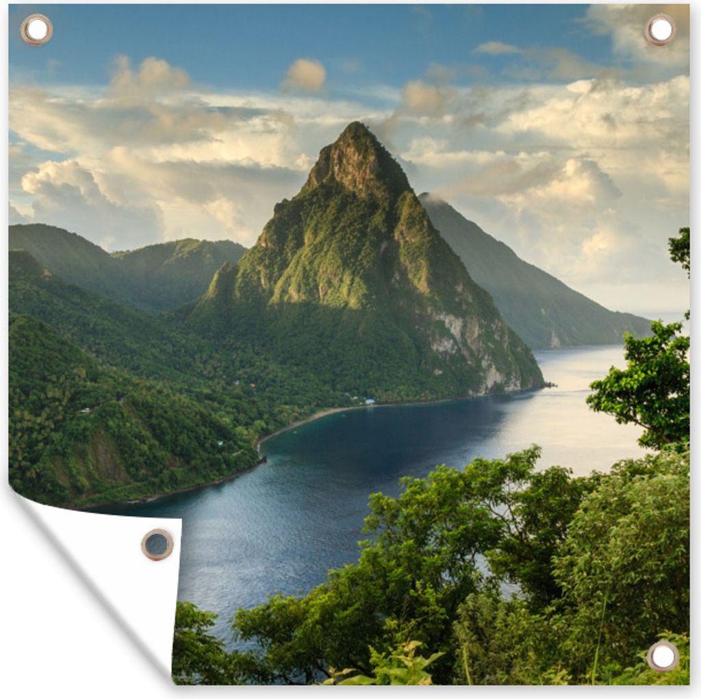 MuchoWow 50x50 cm Outdoor-Poster Gartendeko Sichtschutz Garten Poster für den Garten St. Lucia