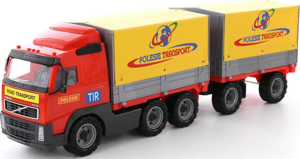 WADER Volvo Lastwagen LKW mit Plane und Anhänger Produktbild 