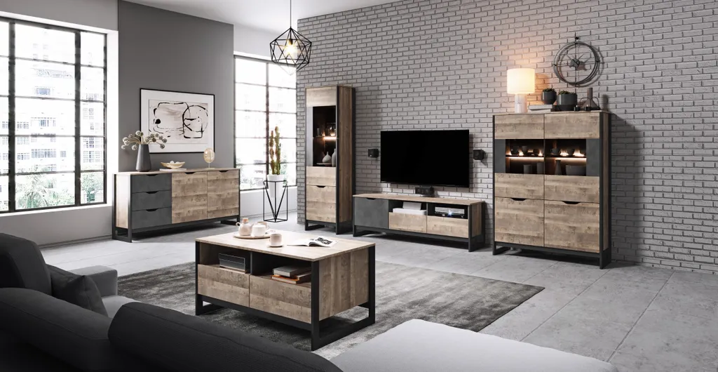 Commode Moderne 161 cm Chêne Sable Finition Mate Haute Qualité - 6