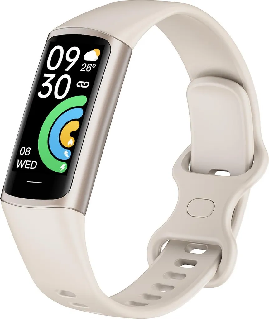 Smart Watch C38 Beige: Tracker Fitness e Salute per Android e iOS
