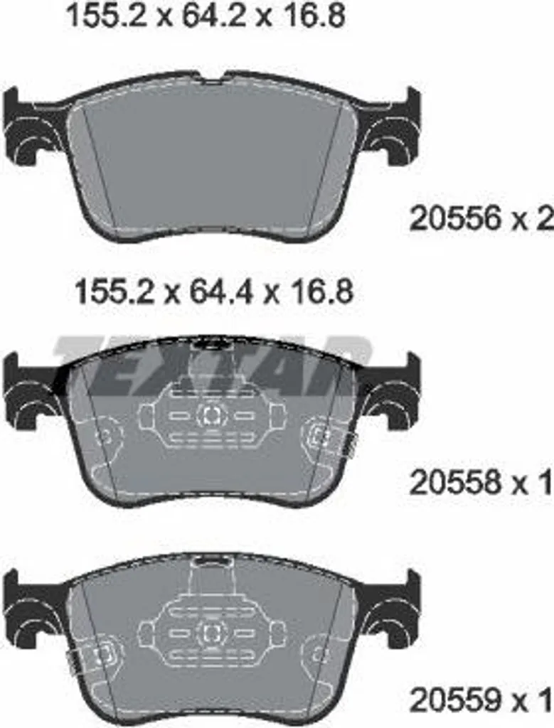 Plaquettes de frein Textar 2055601 pour Kuga et Focus - Qualité OE