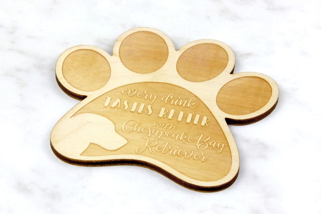 Chesapeake Bay Retriever - Tasse Untersetzer, graviert Untersetzer mit Hund, Geschenk für Hundeliebhaber von Art-Dog Marke