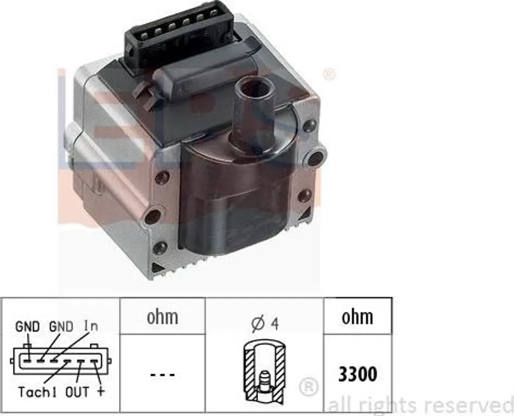 Bobine d'allumage haute tension EPS compatible Seat et VW