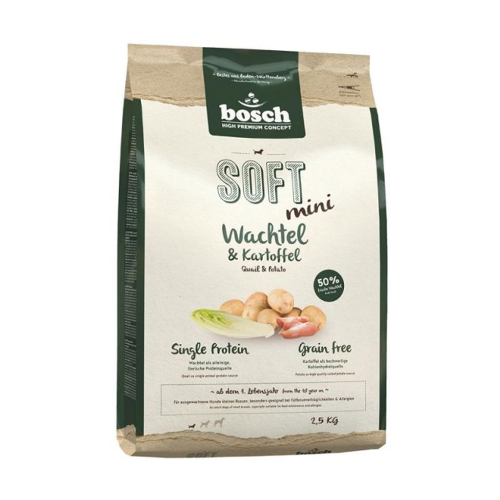 Bosch 2,5kg SOFT Mini Wachtel & Kartoffel
