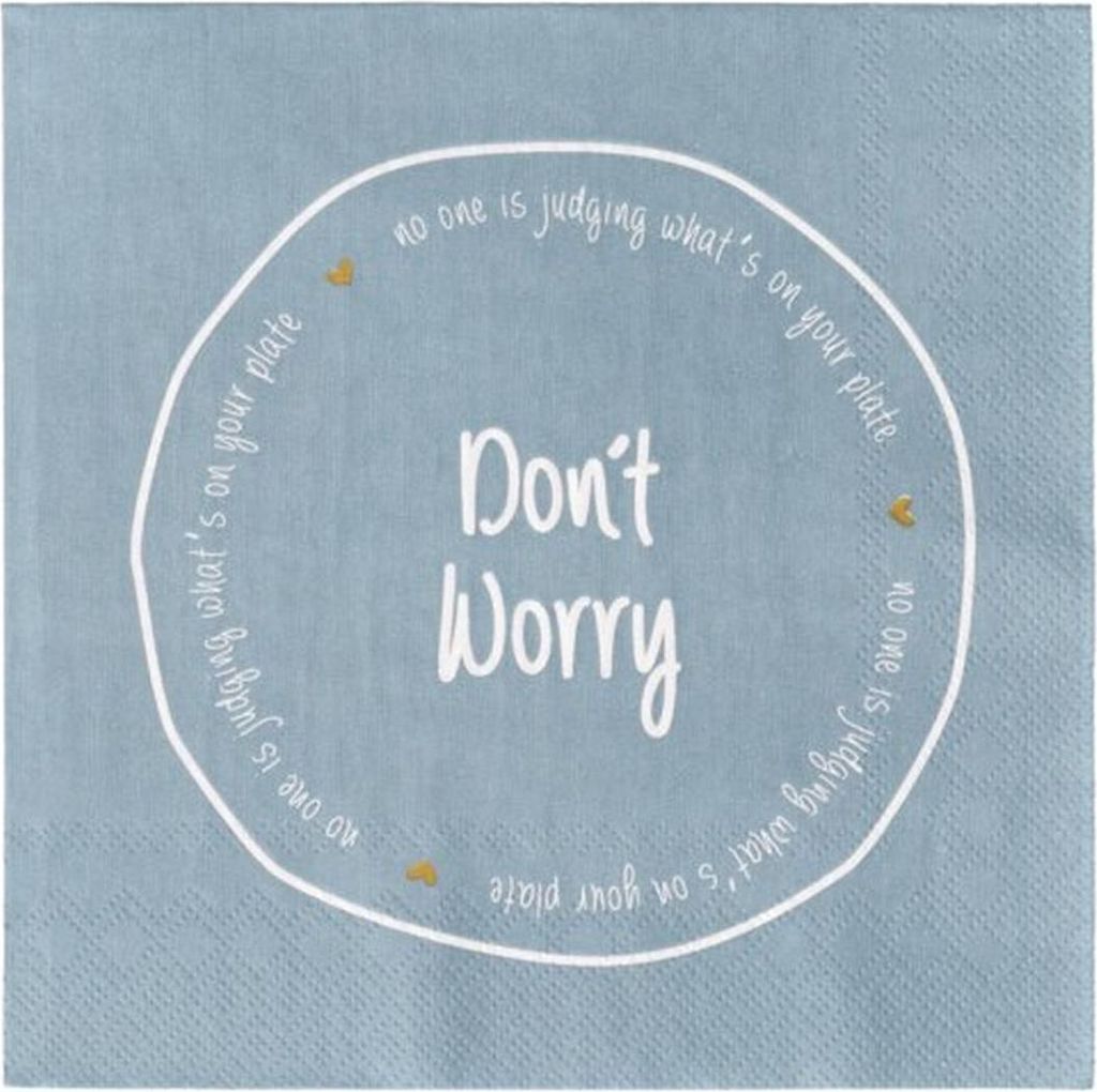 räder Serviette mit 'Don ́t worry' Motiv, 20 Stück