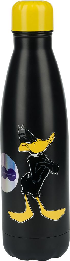 Schwarze Metall-Wasserflasche Daffy Duck 500ml von SOXO – Trinkflasche für Kinder