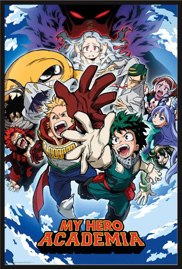Cadre avec Affiche My Hero Academia S4 Vitre Acrylique Shinsuke Noir