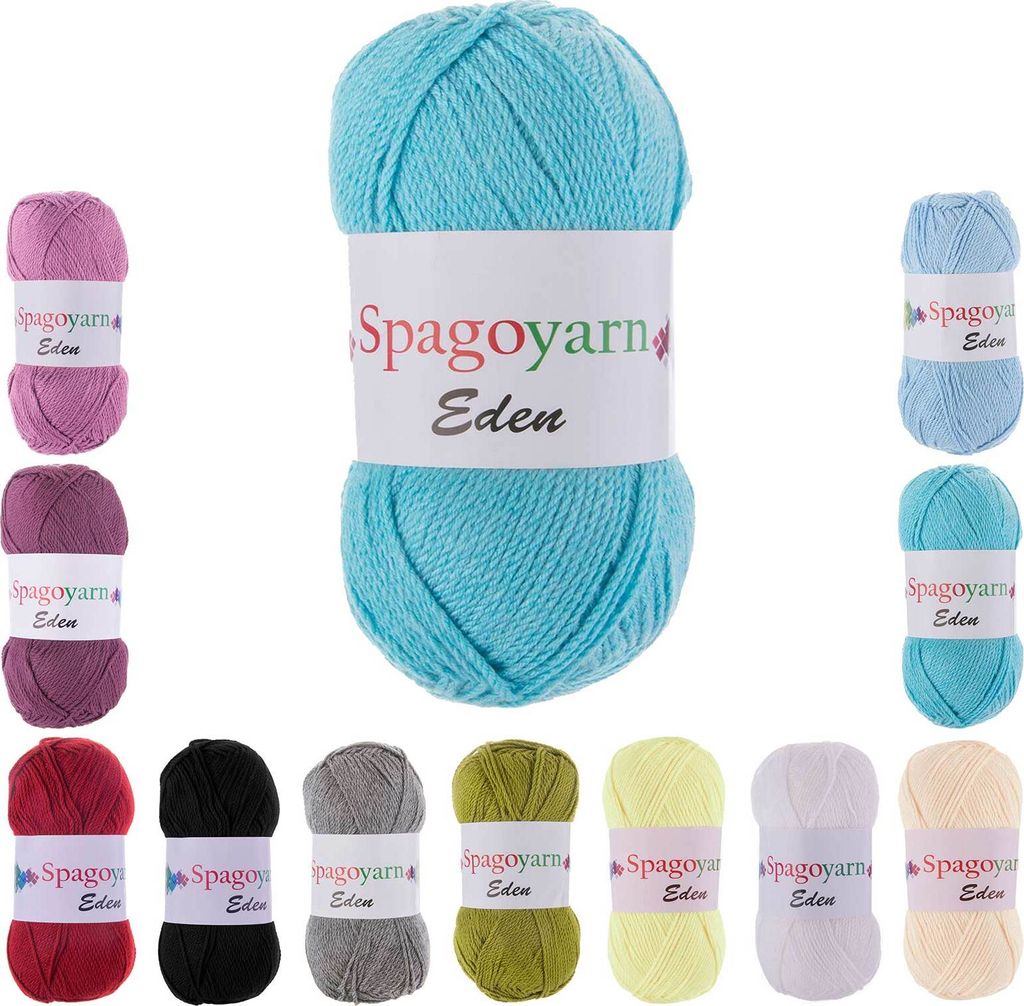 100g Strickgarn Eden Uni Häkelgarn Strickwolle Handstrickgarn Sommergarn Klassikstrickgarn Farbwahl, Farbe:810 aquablau