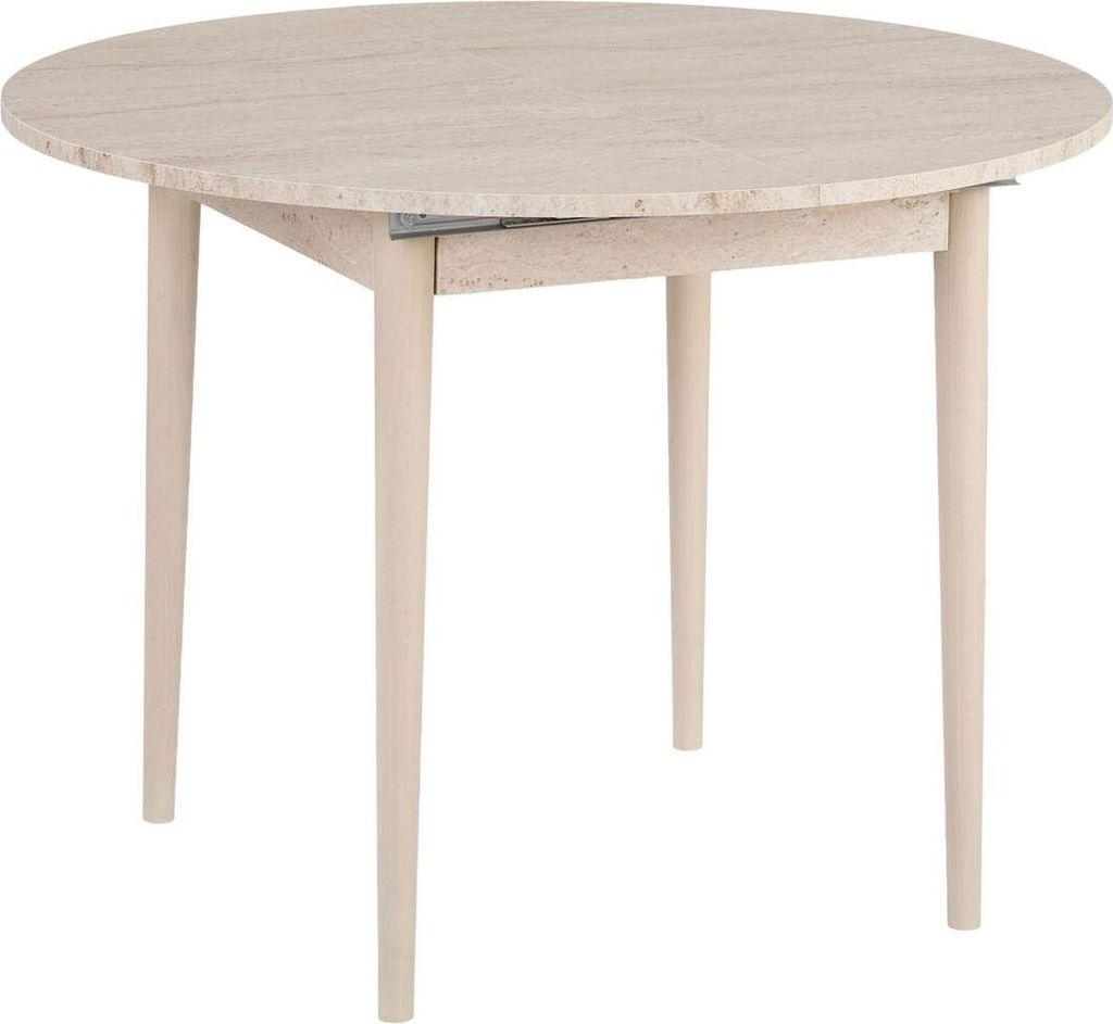 CALICOSY - Ausziehbarer Esstisch von 100 bis 131 cm mit runder Tischplatte - KLARA