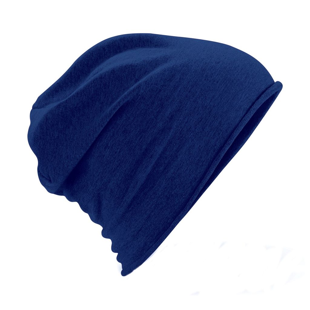 Beechfield Uni Jersey Beanie / Strickmütze RW4077 (Einheitsgröße) (Marineblau)