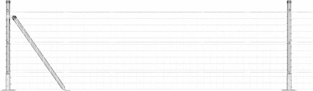 "Winteraktion" Zaun mit Pfosten Silber 0.4 x 50 m Stahl - Metallzäune CC13480