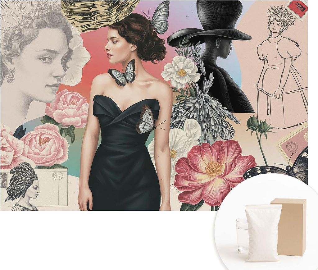 Fototapete - Wandbilder für Wohnzimmer - 152x104 cm - Dekorative Wandfolie - Modernes Design für Wanddekoration - Tapeten für Innenräume - Blum...