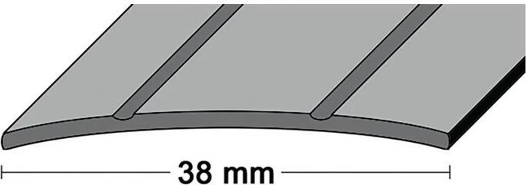 Rail de finition tapis 900mm alu argenté pour jonction de sol et passage