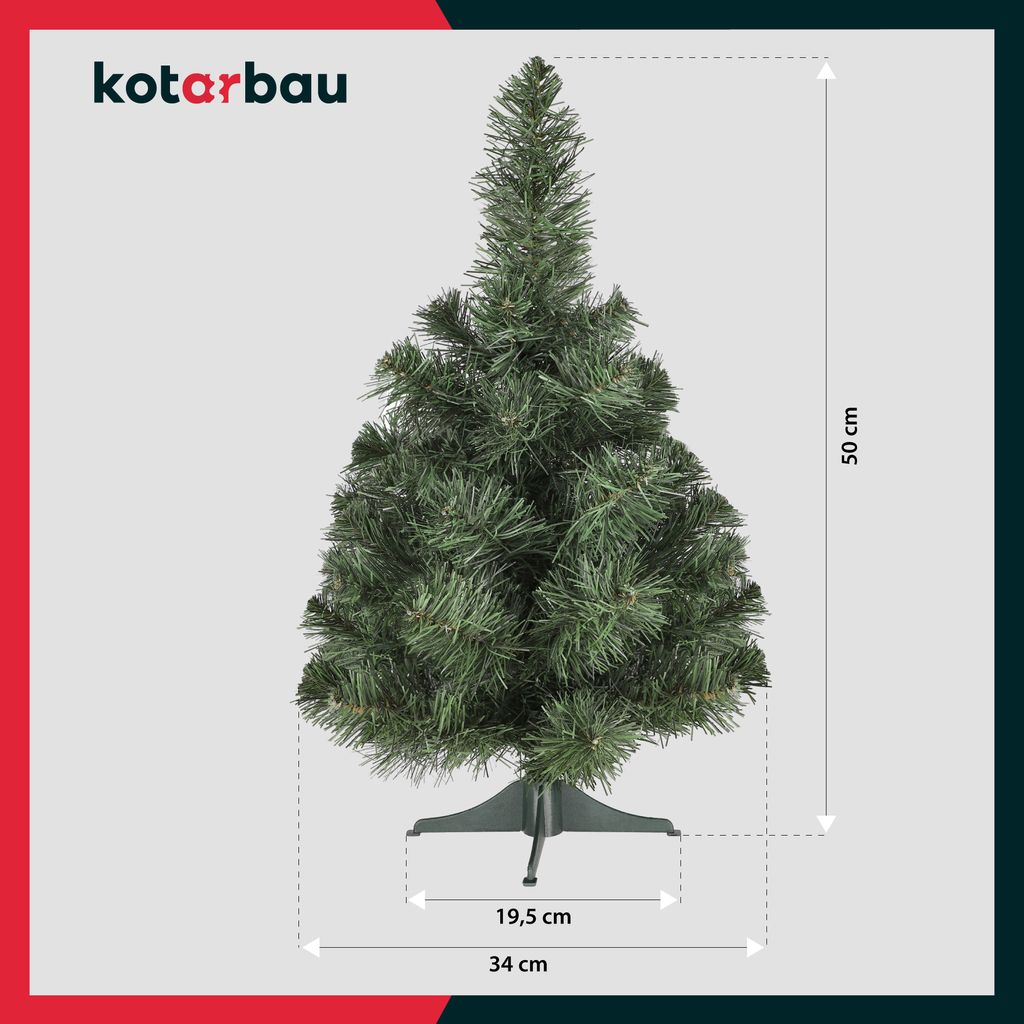 KOTARBAU® Kunstkerstboom, decoratie, klein, 50 cm, met jute