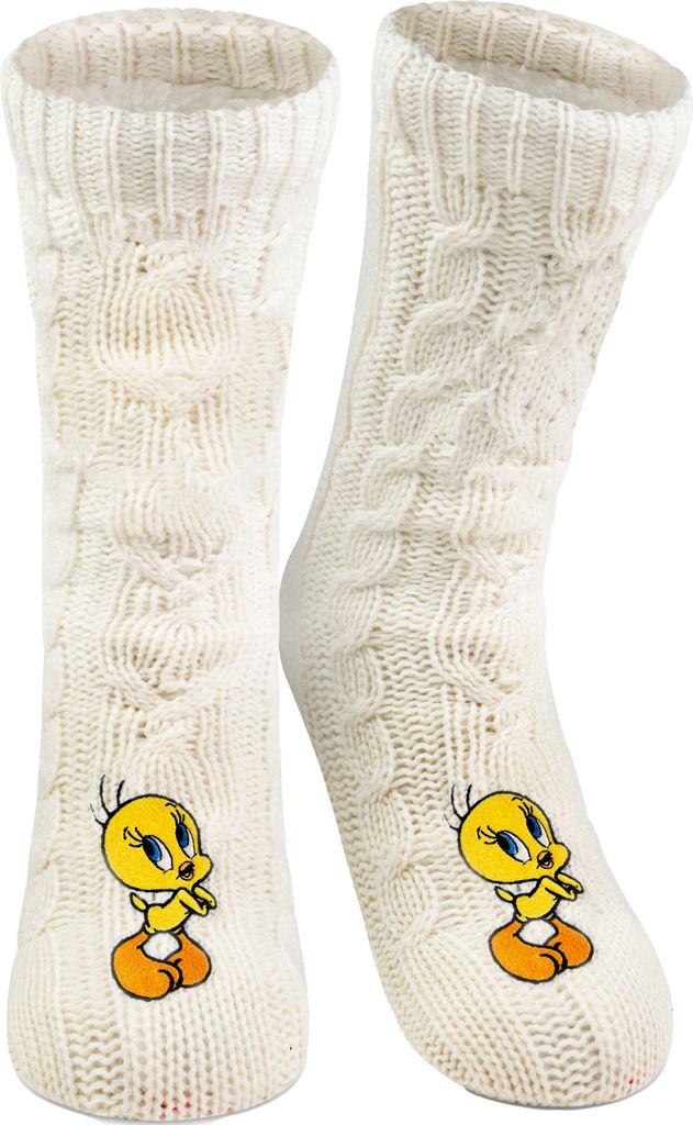 Looney Tunes Tweety Hüttensocken - Strick Haussocken für Produktbild 