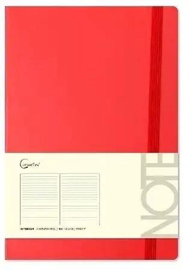 Blocco note A5 96 pagine con gomma da cancellare rosso Immagine del prodotto 