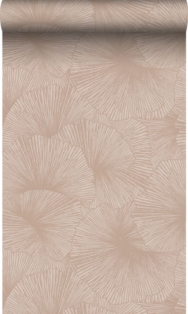 Origin Wallcoverings Tapete 3D Muster Blätter Altrosa 53 cm x 10.05 m