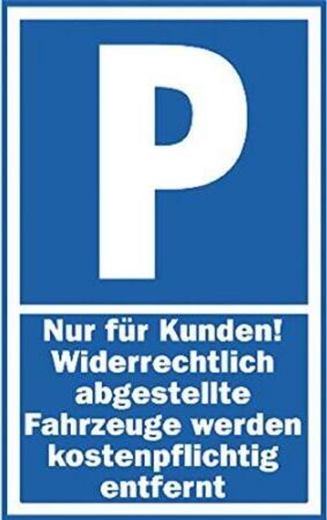 Parkschilder - PARKEN NUR FÜR KUNDEN - 308702 - Gr. 40x25cm
