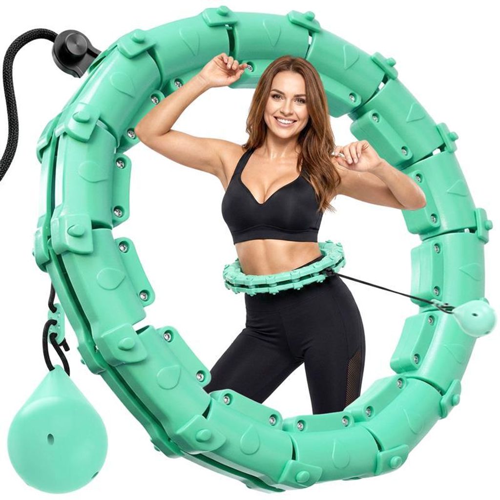 Smart Hula Hoop Reifen Erwachsene mit Gewicht, Verstellbar mit einstellbare 55–132 cm, Hullahub Reifen zum Abnehmen, Fitness, Home Workout, Retoo