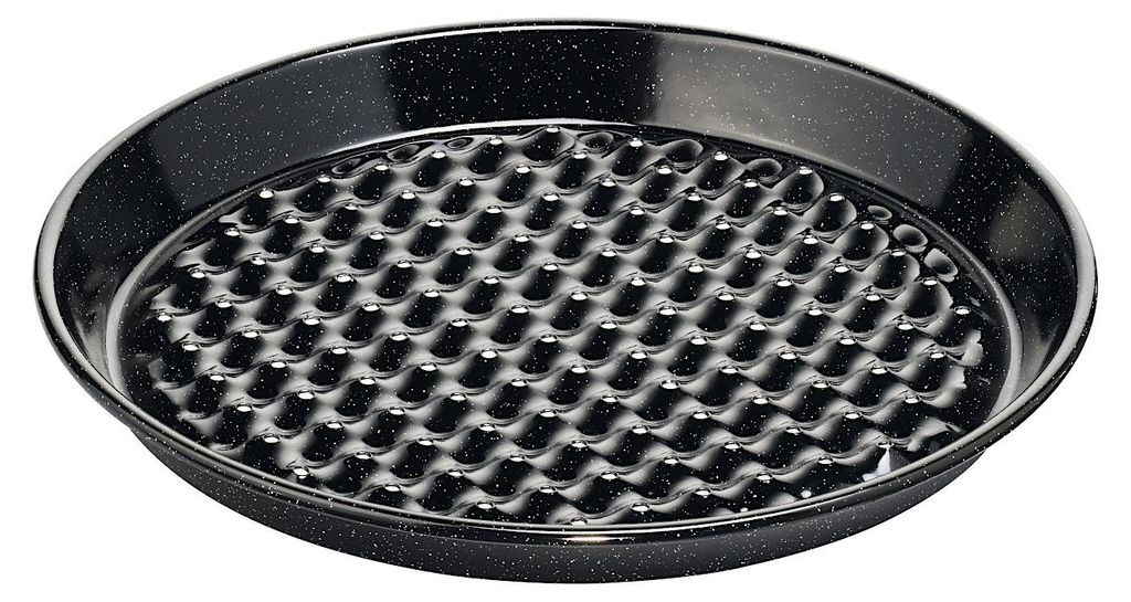 RIESS 0400-022 Grilltasse rund 32 cm, Schwarzemaille Produktbild 