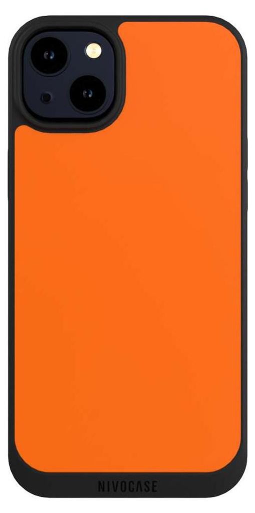 NIVOCASE Handyhülle für Apple iPhone 14 Plus Hülle NIVOpure Case Schwarz Farbe einfarbig orange