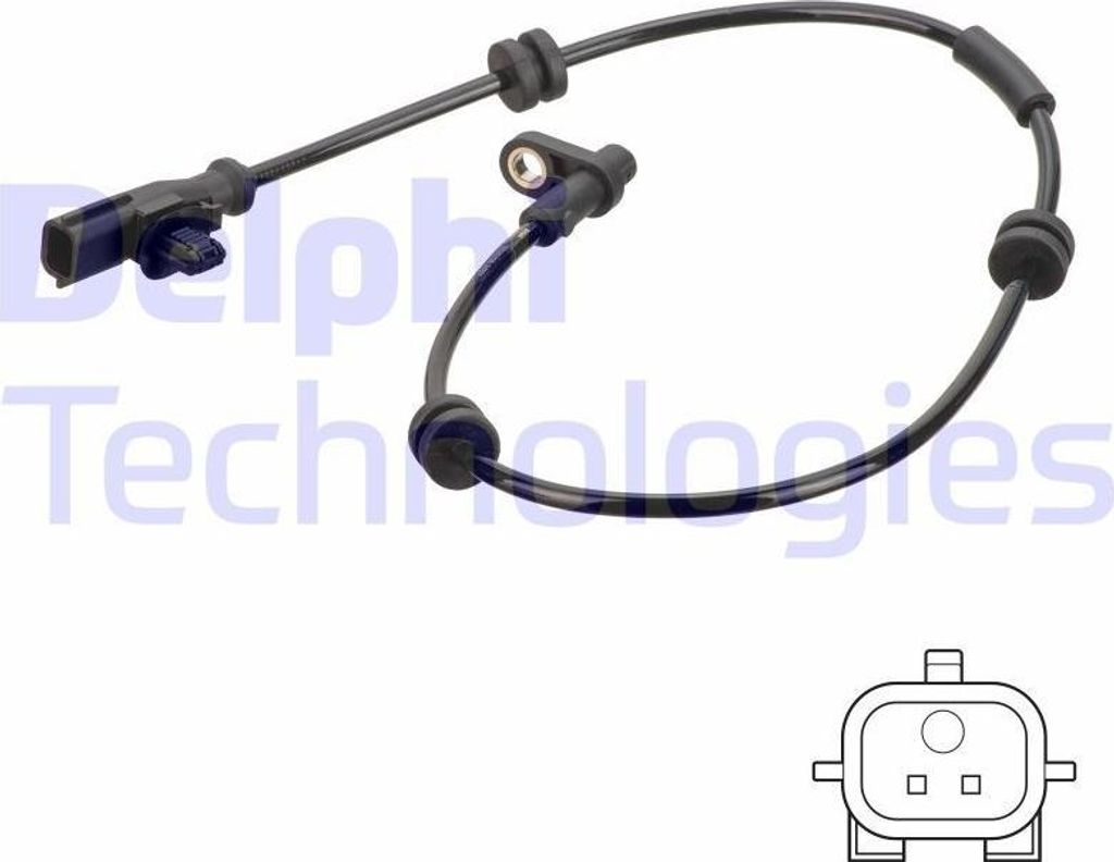 DELPHI ABS Sensor Raddrehzahl Hinten für FORD Fiesta Mk6 Schrägheck (JA8, JR8) SS20798