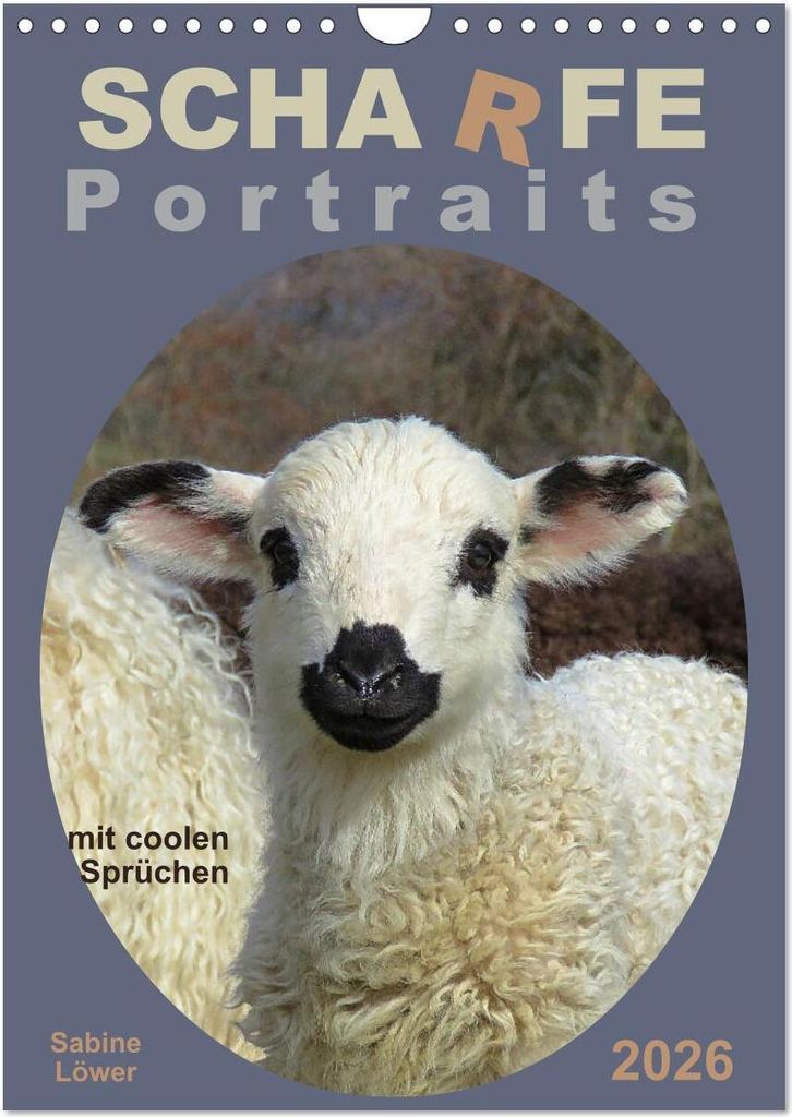 Scharfe Portraits (Wandkalender 2026 DIN A4 hoch), CALVENDO Monatskalender