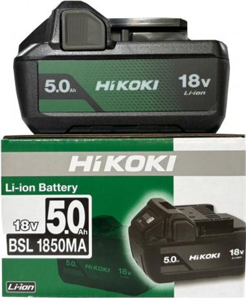 HIKOKI 18V 5Ah BSL1850MA lithium-ion accu met Productafbeelding 