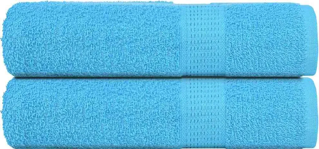 Set 2 Teli Bagno Cloris 100x150 Turchese - Spugna di Cotone 100%