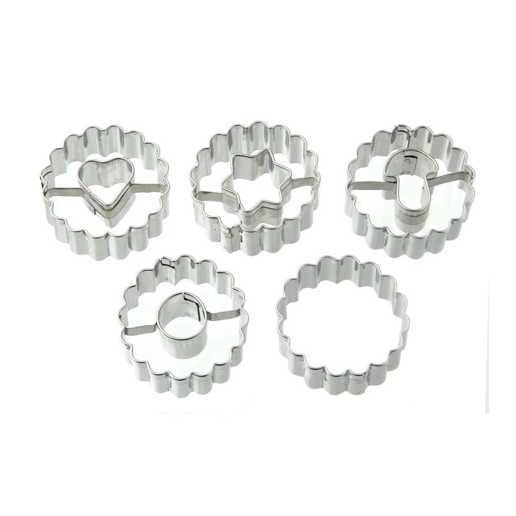 Ausstechformen für Kekse 5er-Set aus hochwertigem Kunststoff Backform