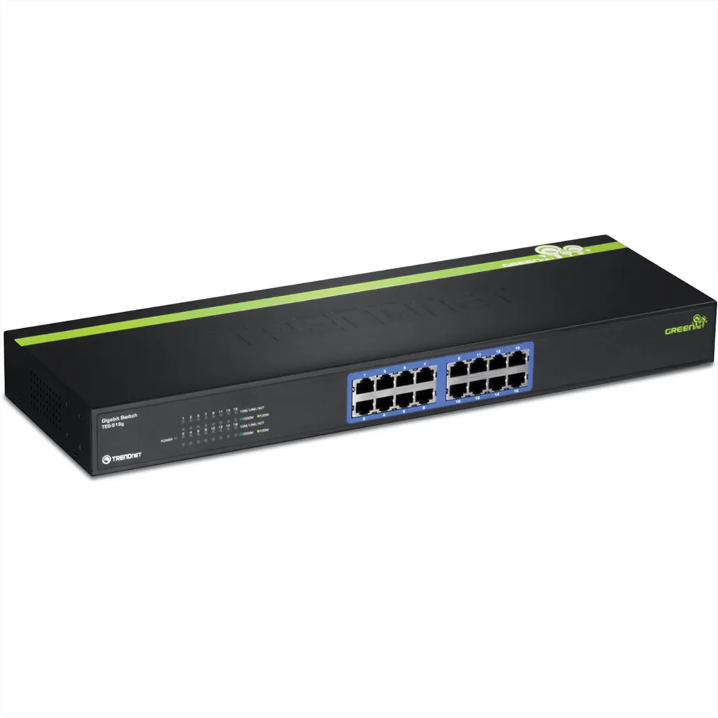 TRENDnet Switch 16 ports Gigabit 19 pouces en métal rackable TEG-S16G