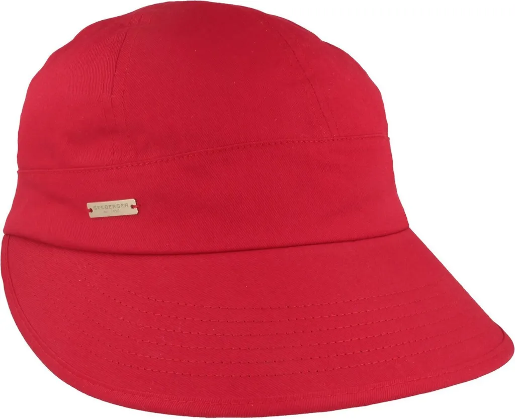 Berretto con visiera Seeberger in 100% cotone con fiocco sul retro