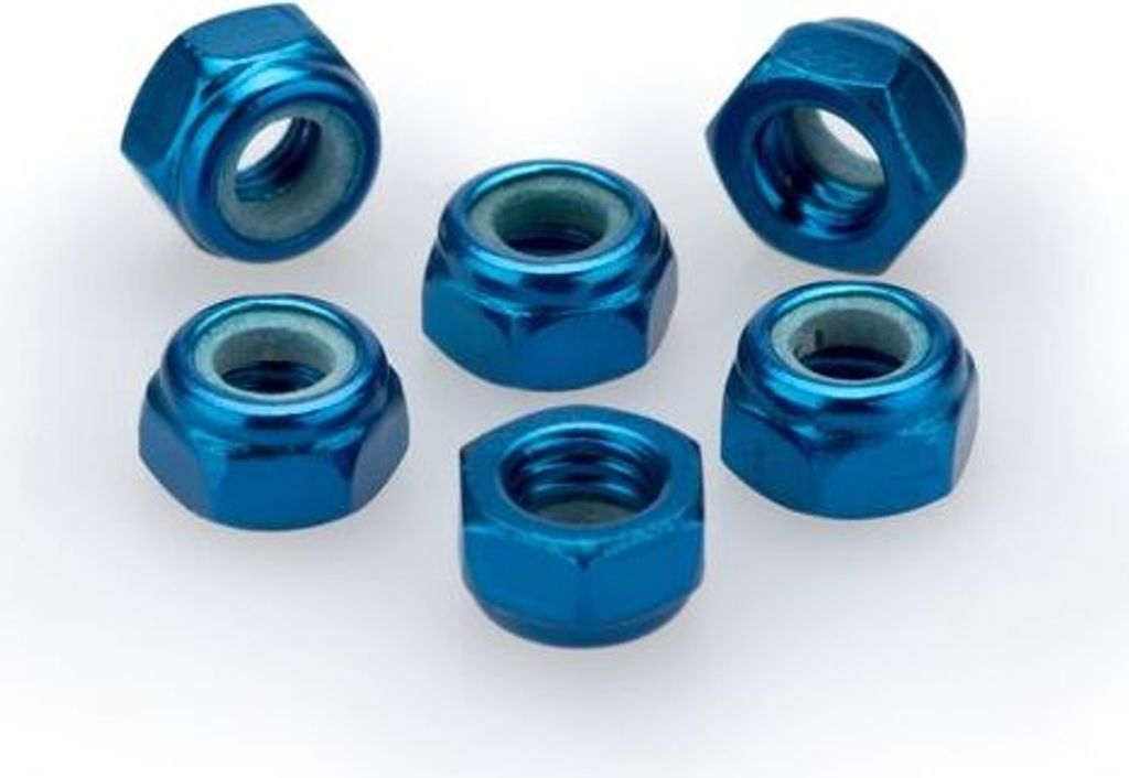 PUIG 0736A Muttern aus Anodisierten Aluminium passend fuer UNIVERSAL UNIVERSAL Blau
