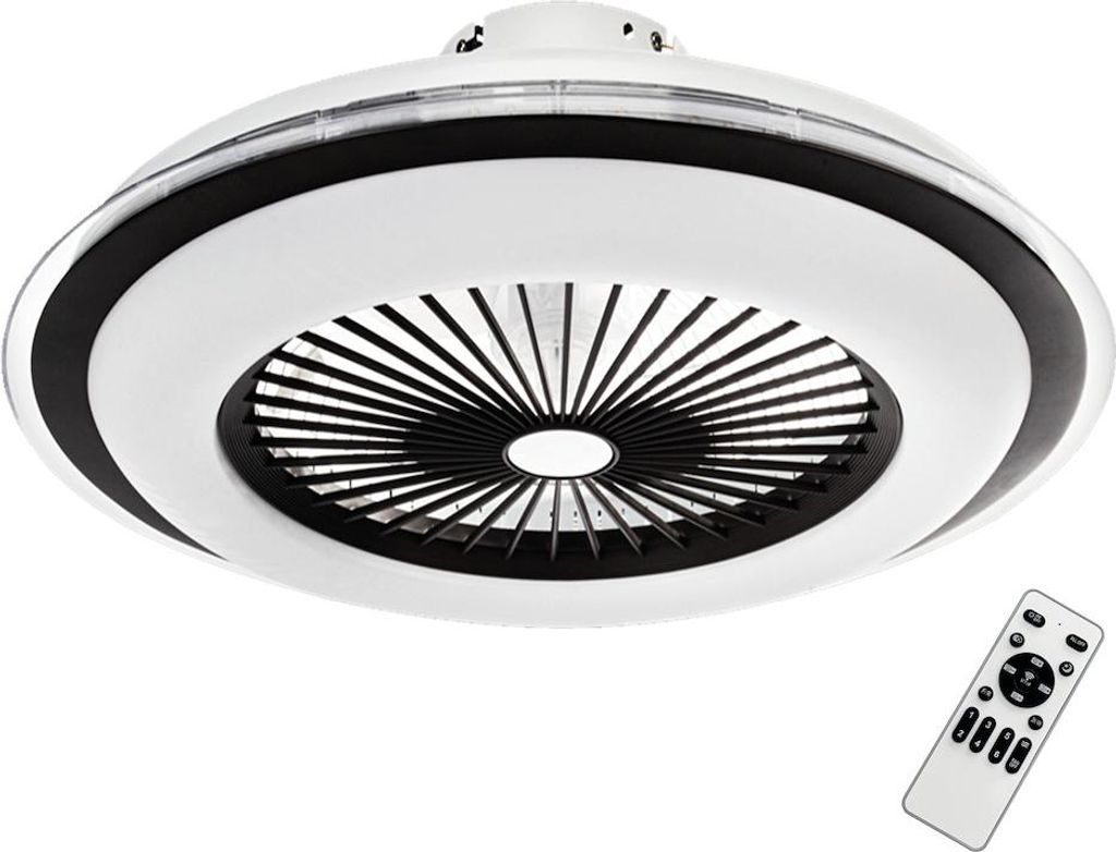 Plafón s ventilátorom okrúhly Ø60cm čierny / biely LED 48W Obrázok produktu 