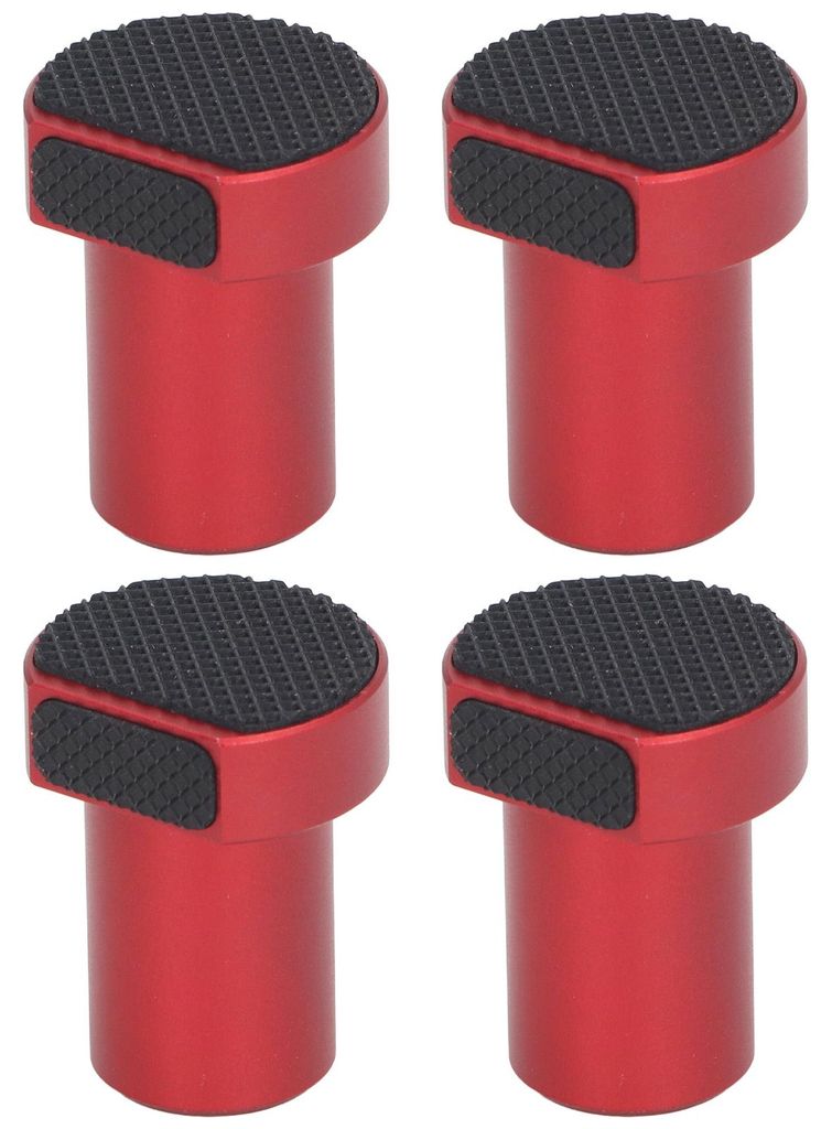 4 Stück Aluminiumlegierung Bank-Hundeklemme mit rutschfesten Pads 19 mm 3/4 Zoll Werkbank-Hund Holzbearbeitungsloch-Zubehör rot
