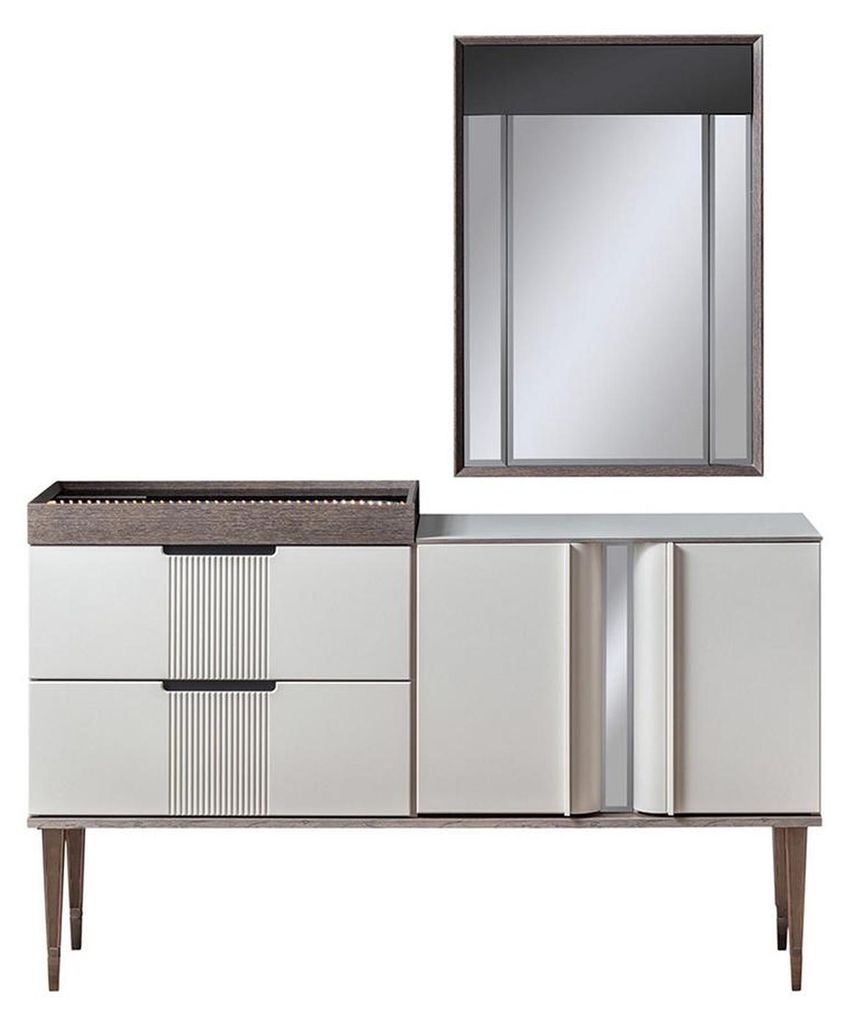 Design Schminktisch mit Spiegel Luxus Schlafzimmer Möbel 2tlg. Stil