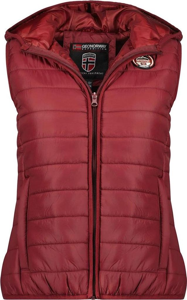 Geographical Norway Mädchen Weste Rotwein WW2008E/GNO-Burgundy Grösse 140