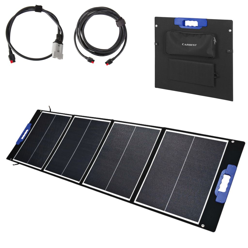 Carbest Solarkoffer Power Solarpanel SC200 200W - Camping Solarmodul Monokristallin Wohnwagen Wohnmobil