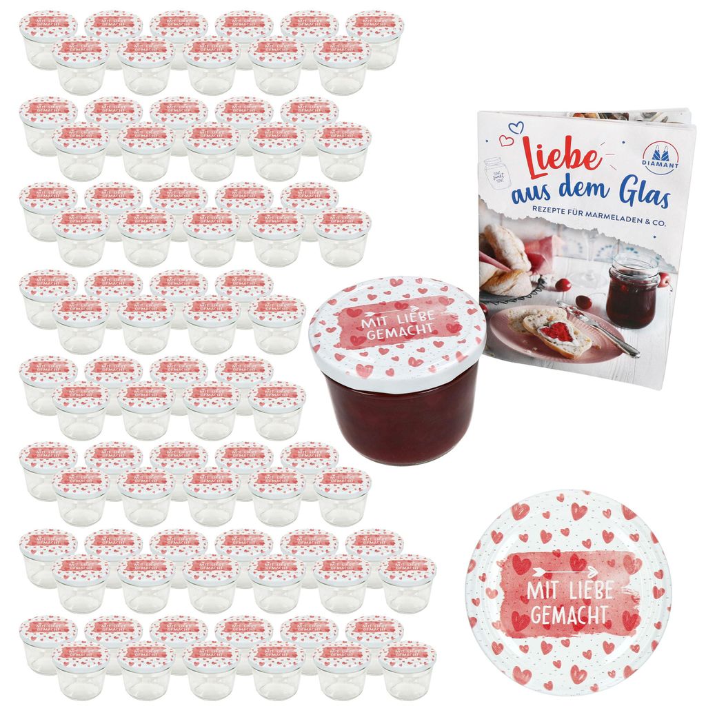 sada 100 kelímků 230ml zavařovací sklenice Vyrobeno s Obrázek produktu 
