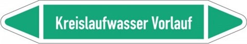 Dreifke Aufkleber I RKZ-Etikett Kreislaufw. Vorlauf, DIN 2403, grün/weiß, fü...