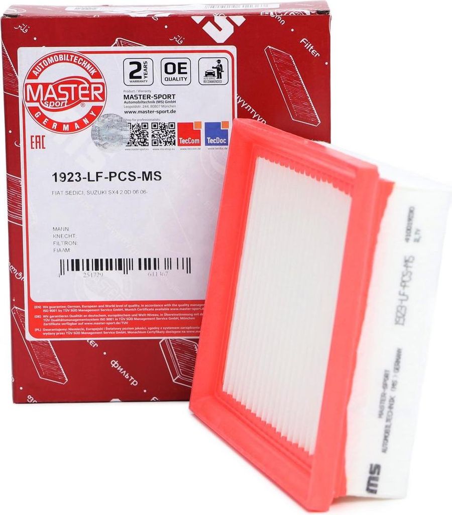 MASTER-SPORT 1923-LF-PCS-MS Luftfilter für FIAT SEDICI (189_)