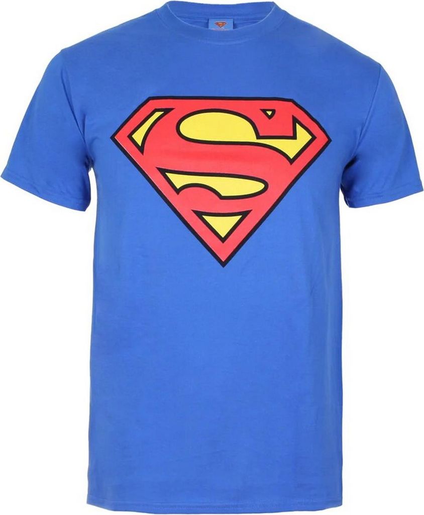 Superman - T-Shirt für Herren TV631 (L) (Königsblau/Rot)