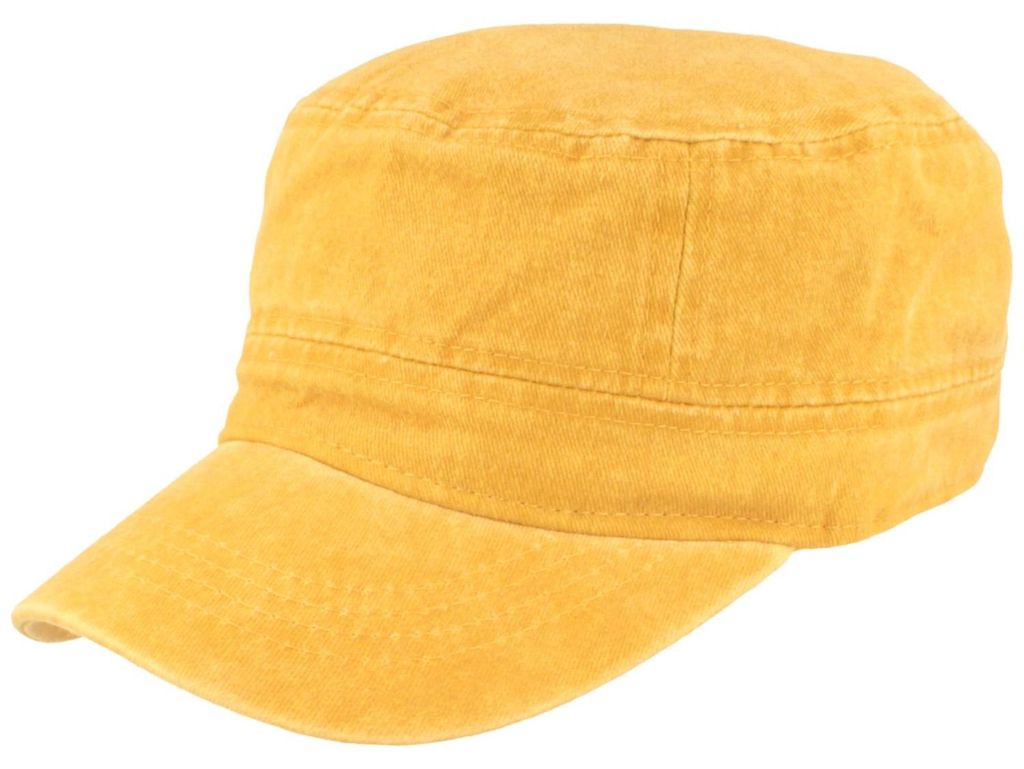 Fiebig Herren Army Cap Baumwolle waschbar used Look in gelb