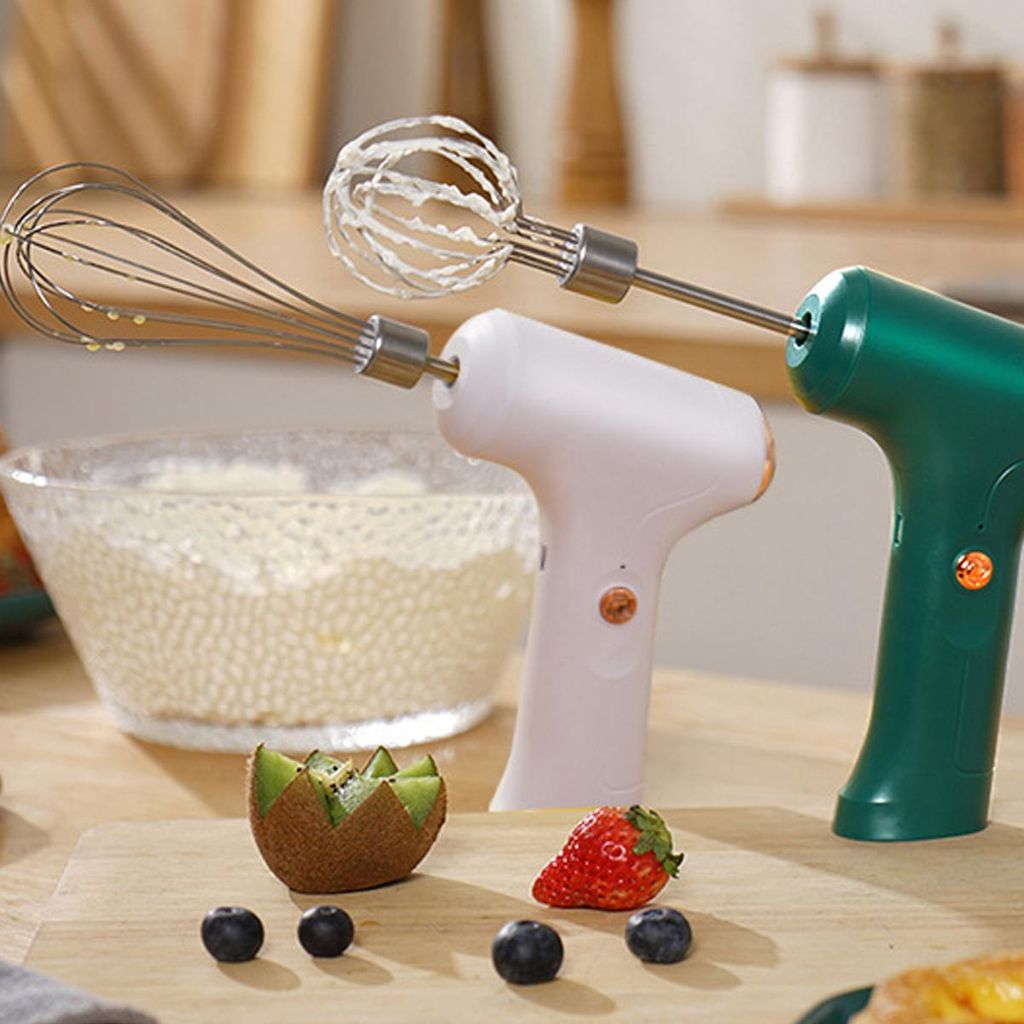 Edelstahl Schneebesen Handmixer Rührer Milchaufschäumer Weiß